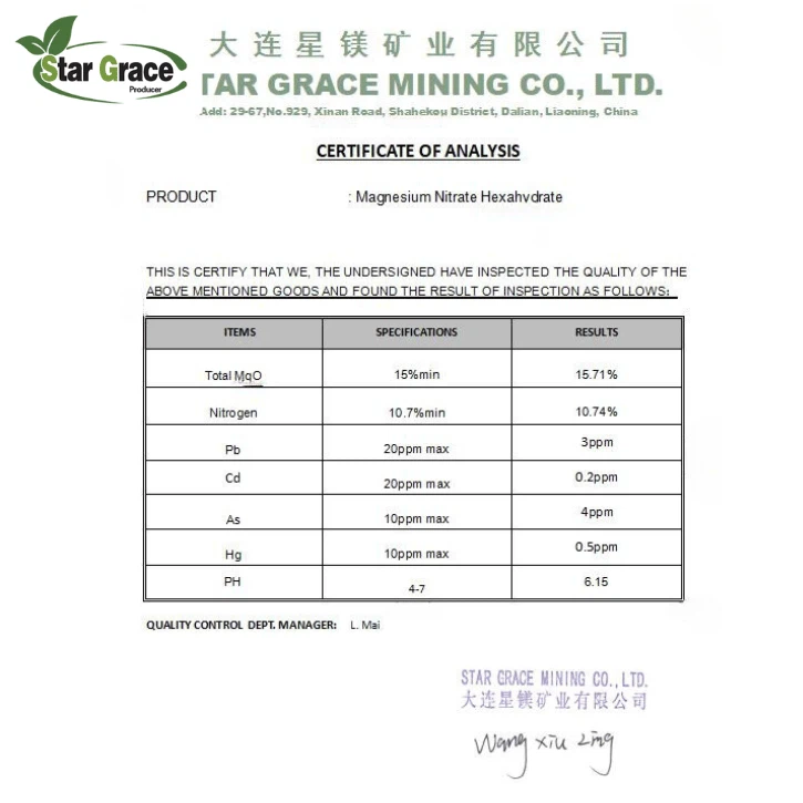 Magnesium Nitrate Manufacturers and Suppliers